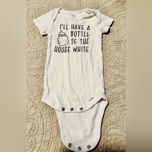 Bottle of the house white funny baby onesie 18M
